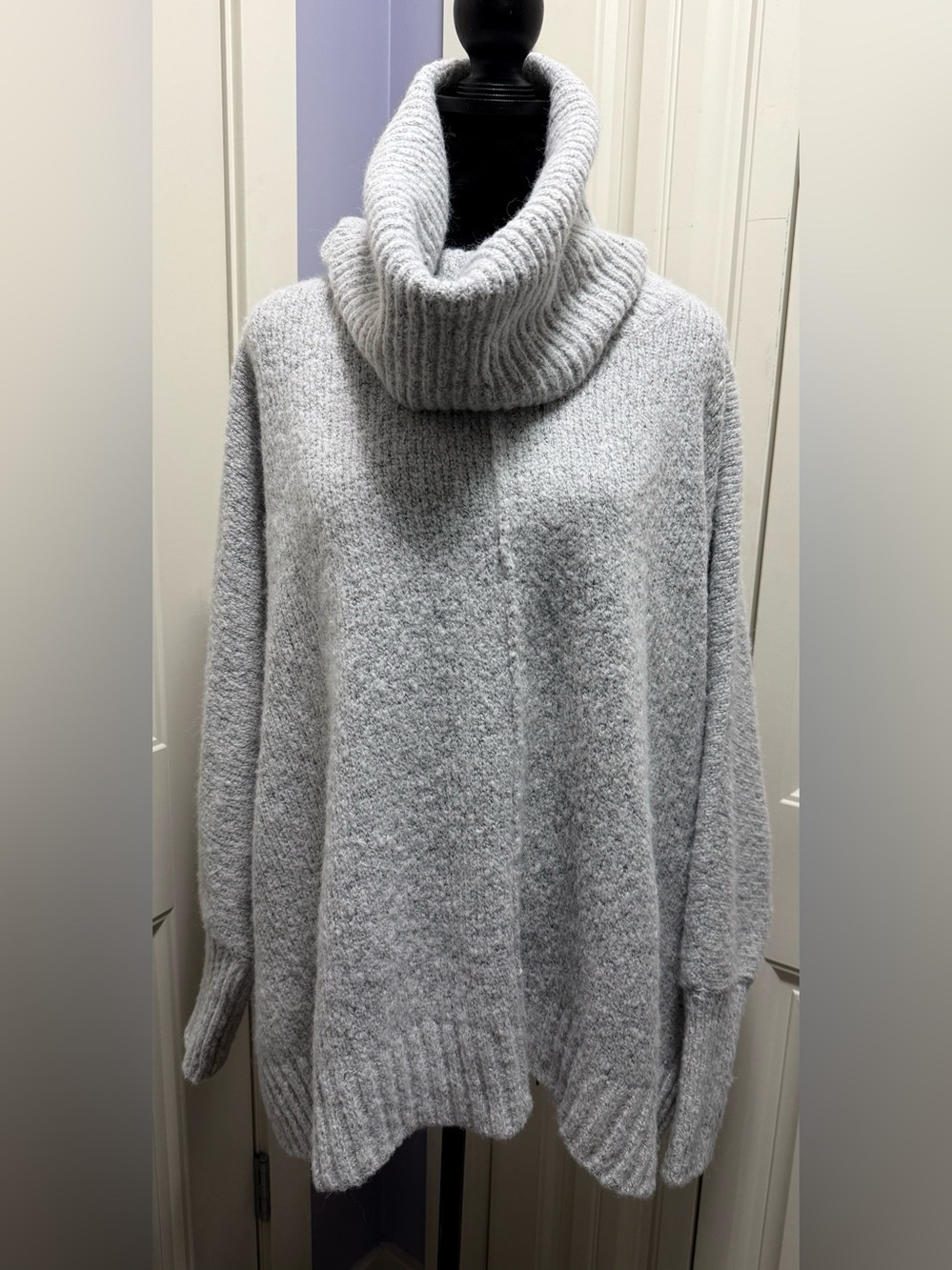 Ruby Moon Light Gray Cowl Neck Sweater